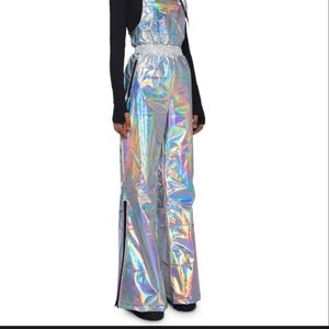 Holographic ski bibs adult xs